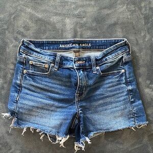 American Eagle Outfitters Distressed Blue Jean Shorts